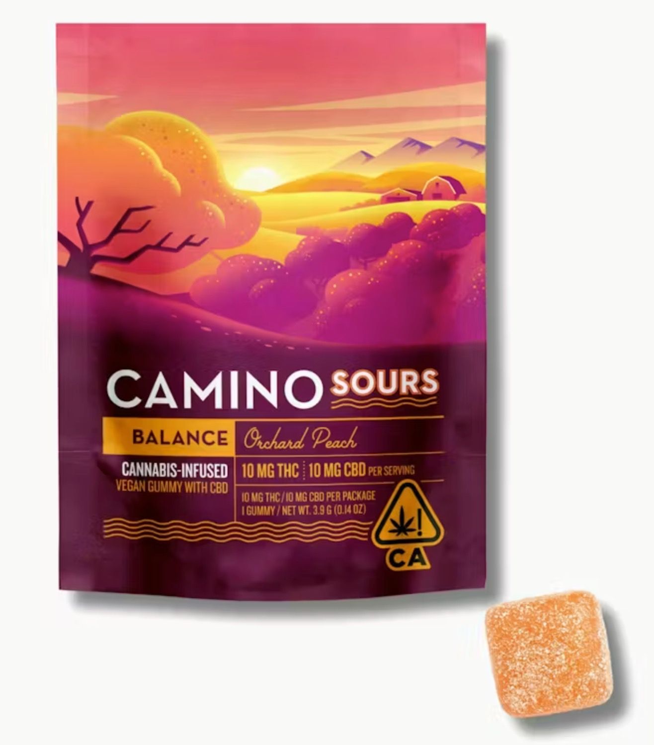 Camino Sours THC 10:10 CBD Orchard Peach 
