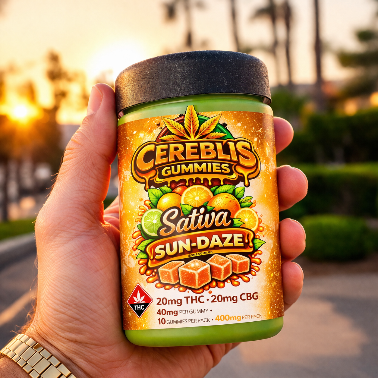 Cereblis Focus - Sativa Sundaze 1:1 - 10 ct