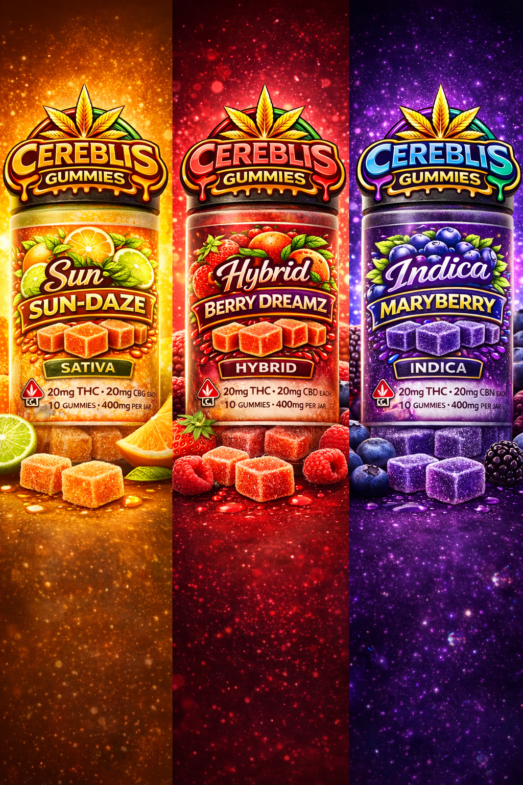 Cereblis Calm- Hybrid Berry Dreamz 1:1 - 10 ct