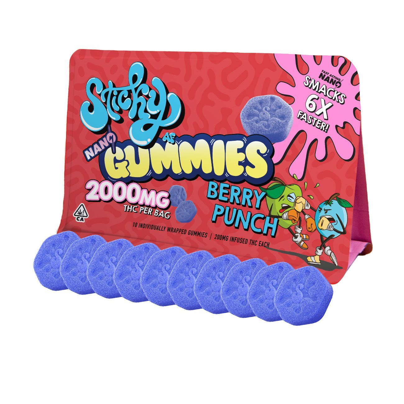Sticky Nano Gummies - Berry Punch - 2000 mgs