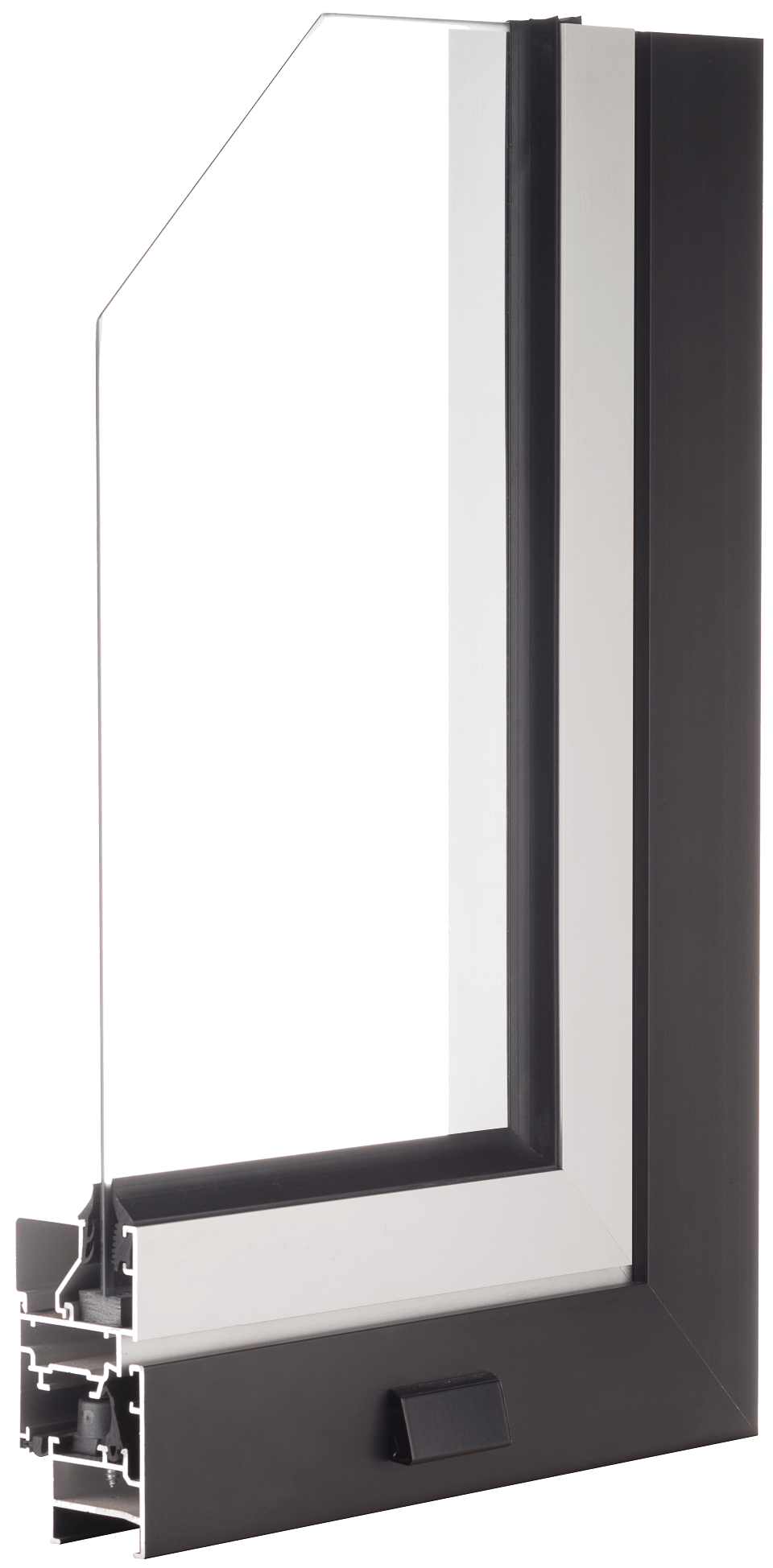 sezione di un infisso in PVC