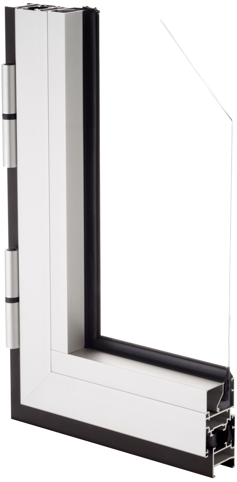 sezione di un infisso su misura