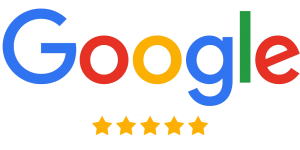 A google logo with five stars on it