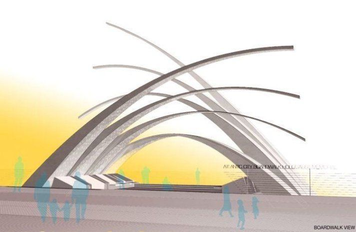 A drawing of a building with the word national on it