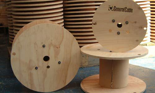 wooden cable reels