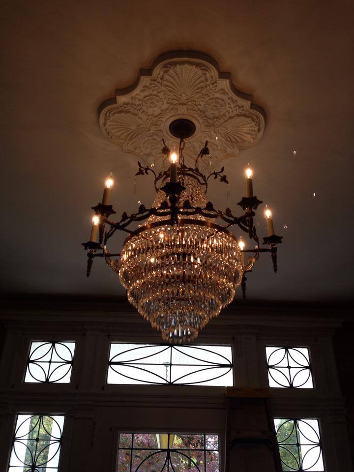 Antique Crystal Chandelier and Medallion — East Brunswick, NJ — Diamond Electric Services