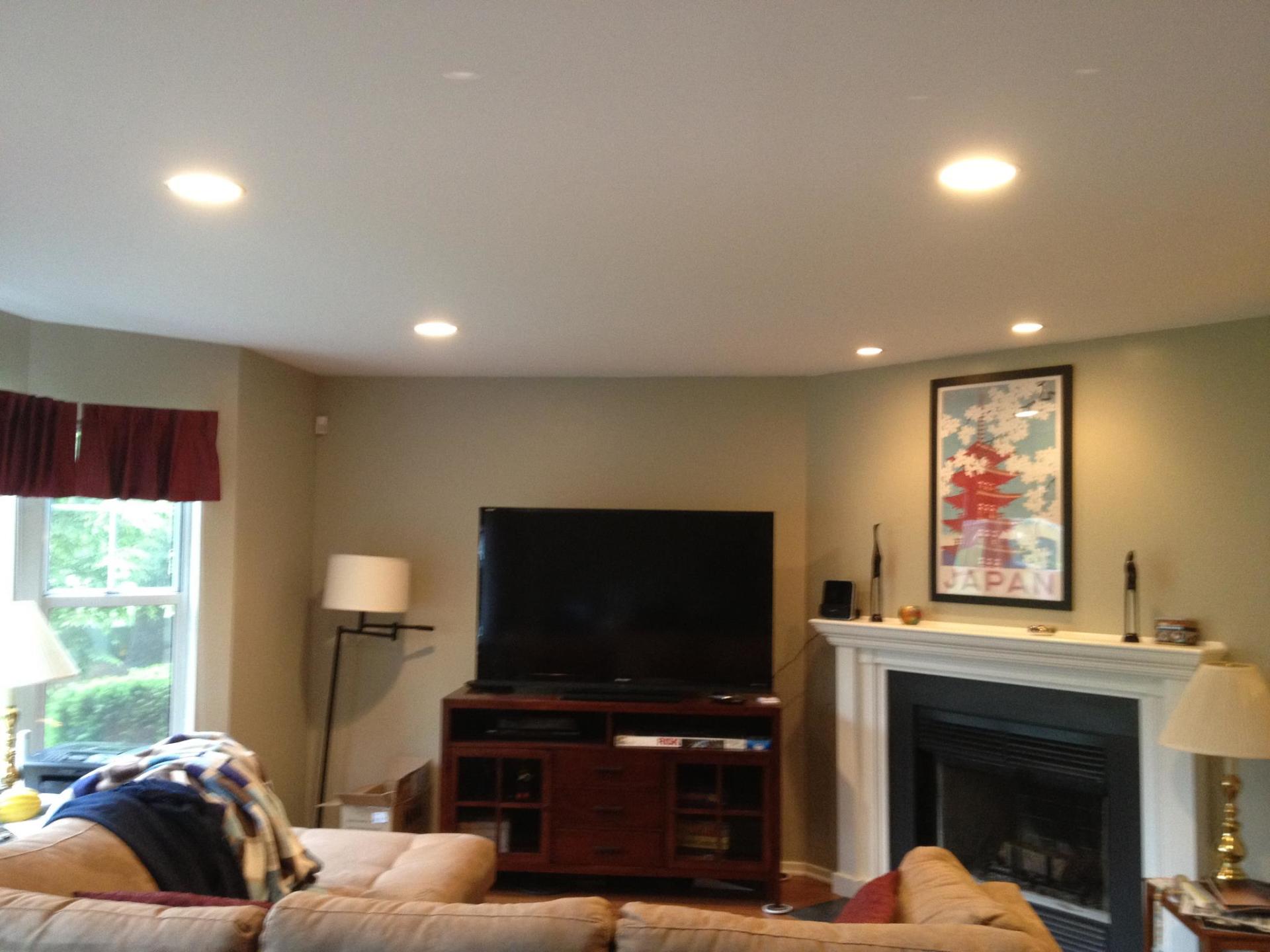 Recessed Lights Added to Living Room — East Brunswick, NJ — Diamond Electric Services