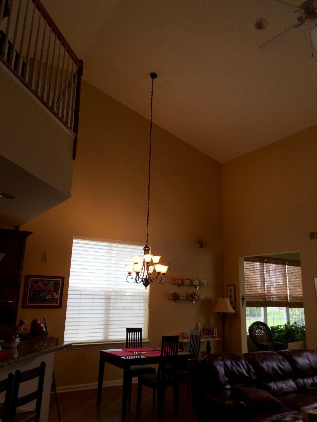Large Chandelier in Dining Room 18foot Ceiling — East Brunswick, NJ — Diamond Electric Services