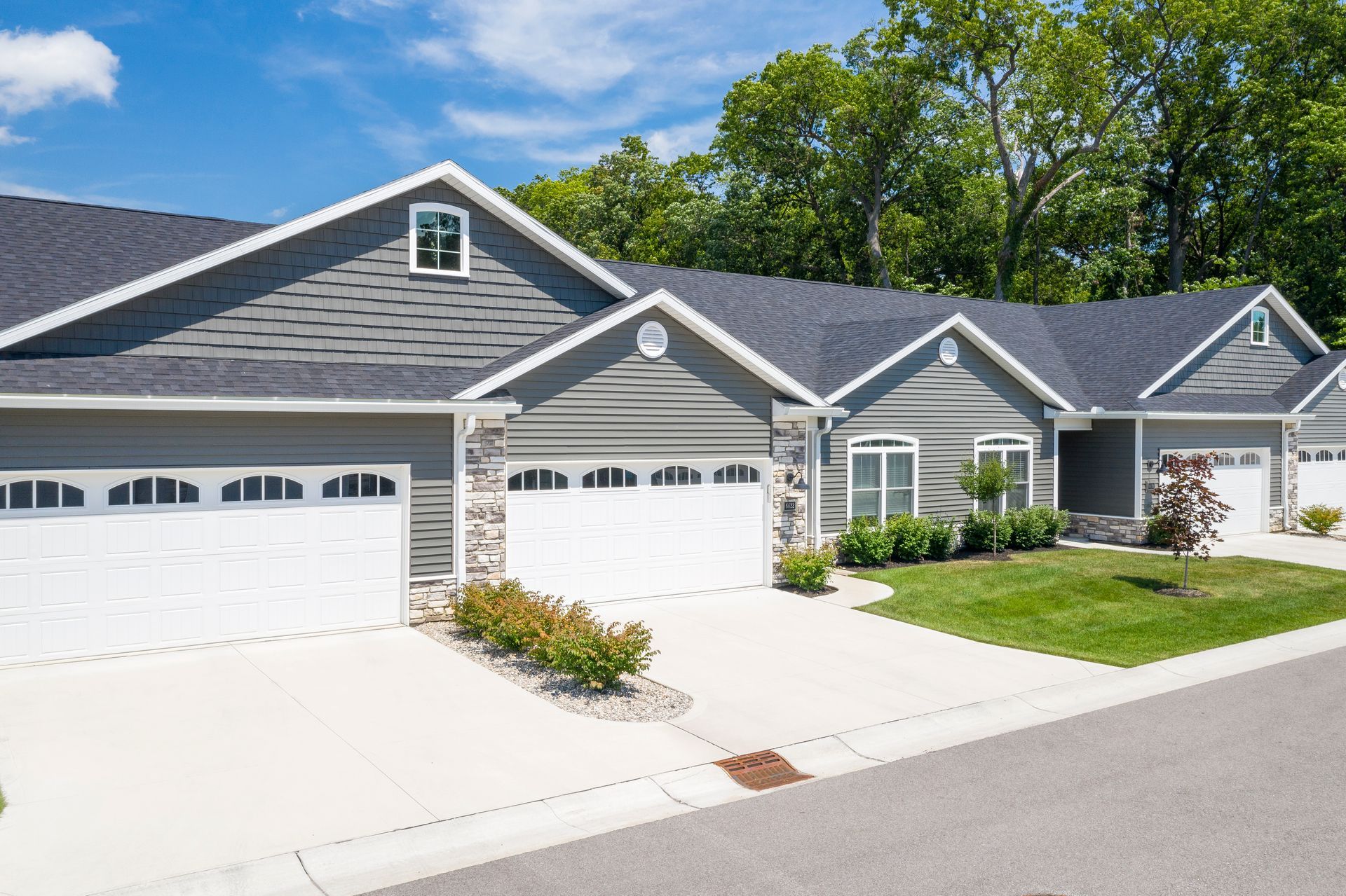 Photo of duplexes with garages