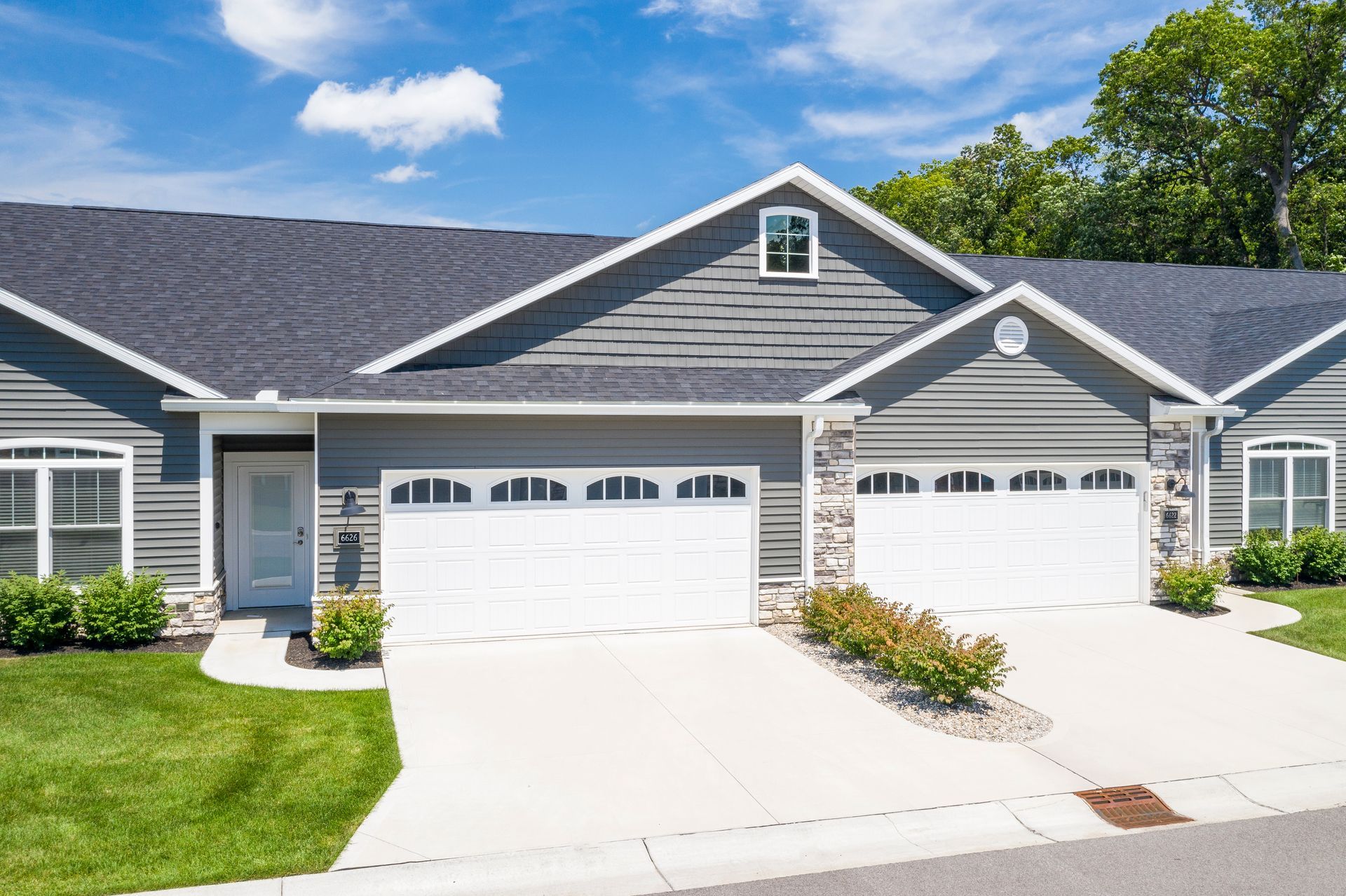 Photo of the driveway of duplexes