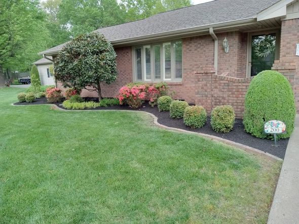 landscaped flower bed