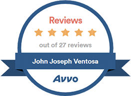 A badge that says reviews out of 27 reviews John Joseph Ventosa Avvo.