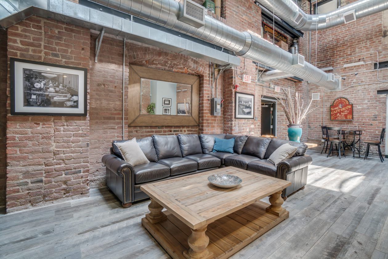 Residential lounge with seating.