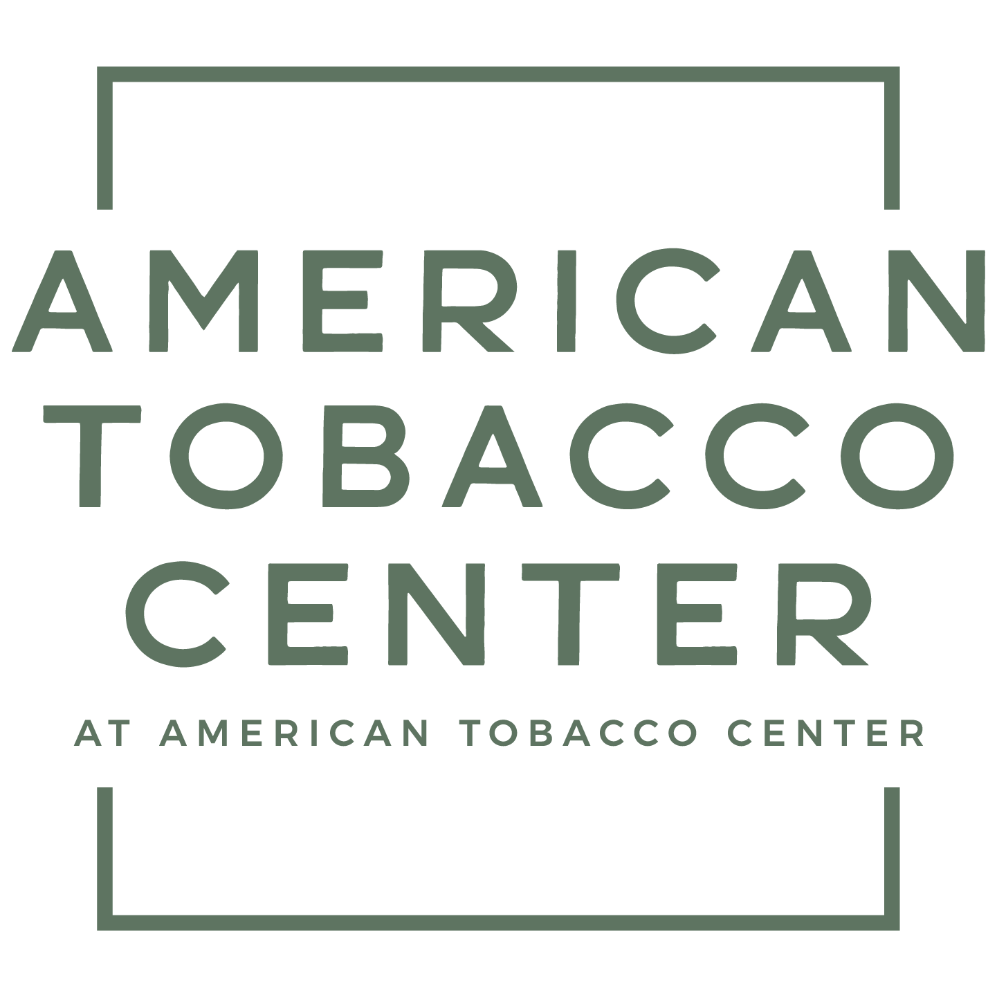 American Tobacco Center logo in green: text inside a square with 
