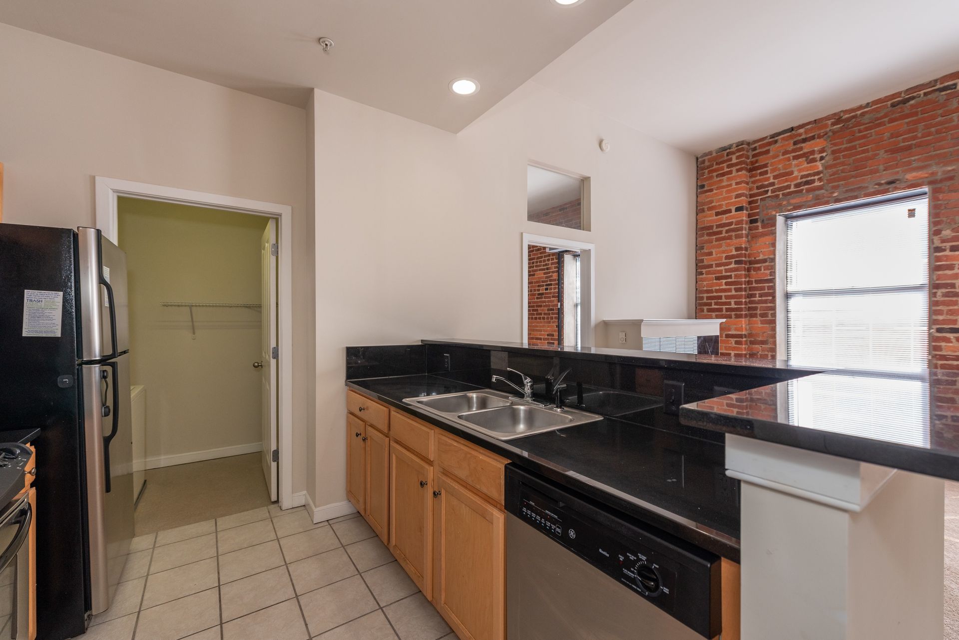 Shockoe Commons Kitchen with exposed brick wall