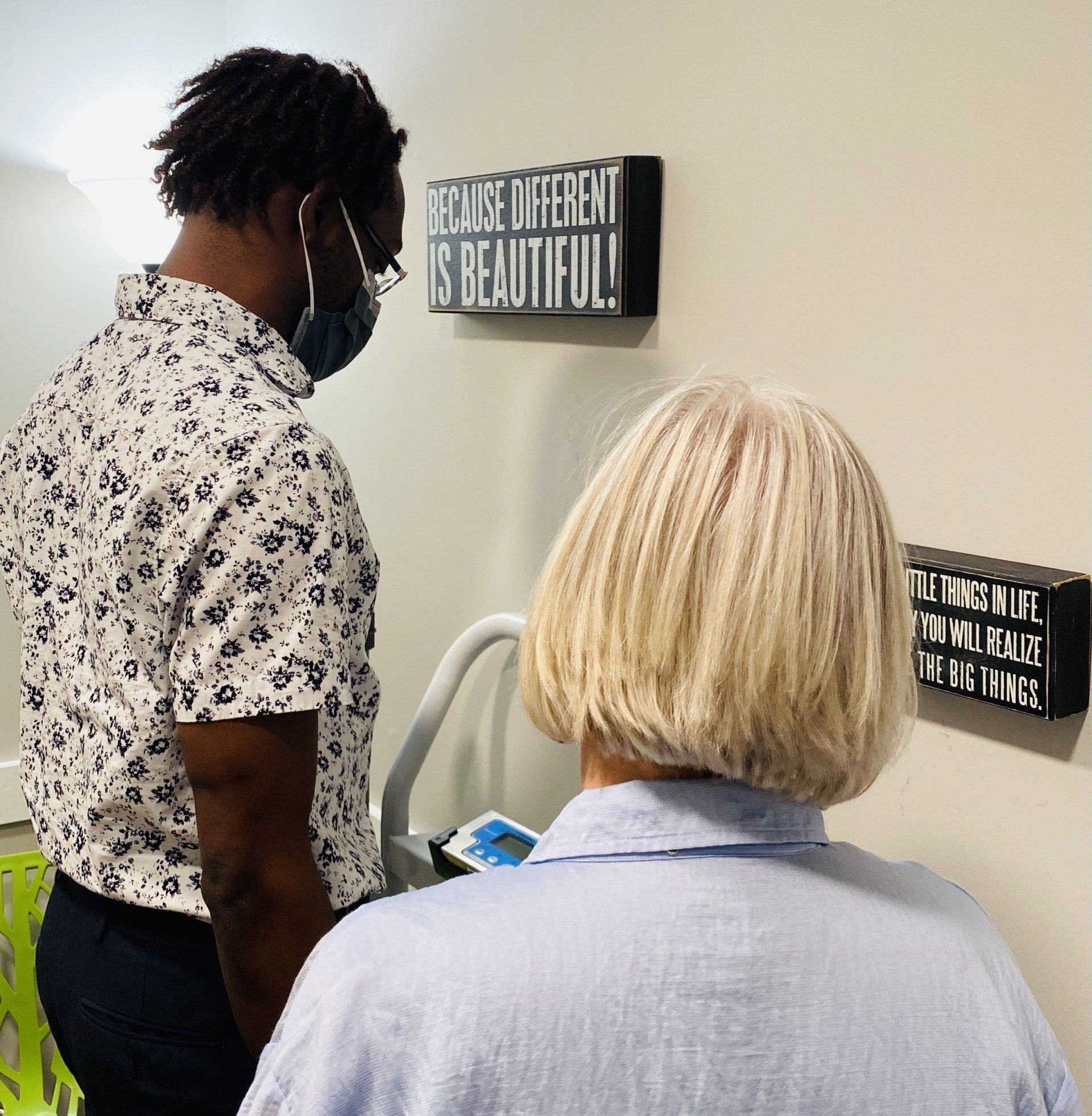 a sign on a wall that says because different is beautiful