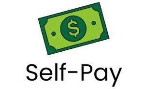 A green dollar bill with a dollar sign on it and the words `` self-pay '' below it.