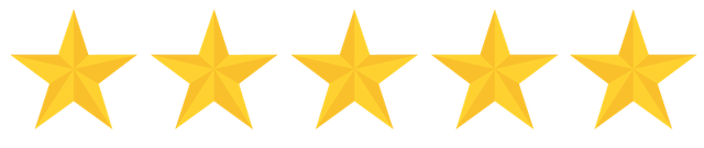 Five gold stars in a row.