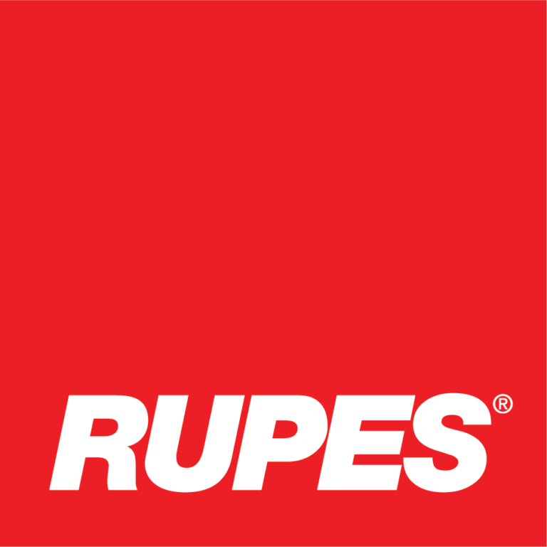 The logo for rupes is on a red background