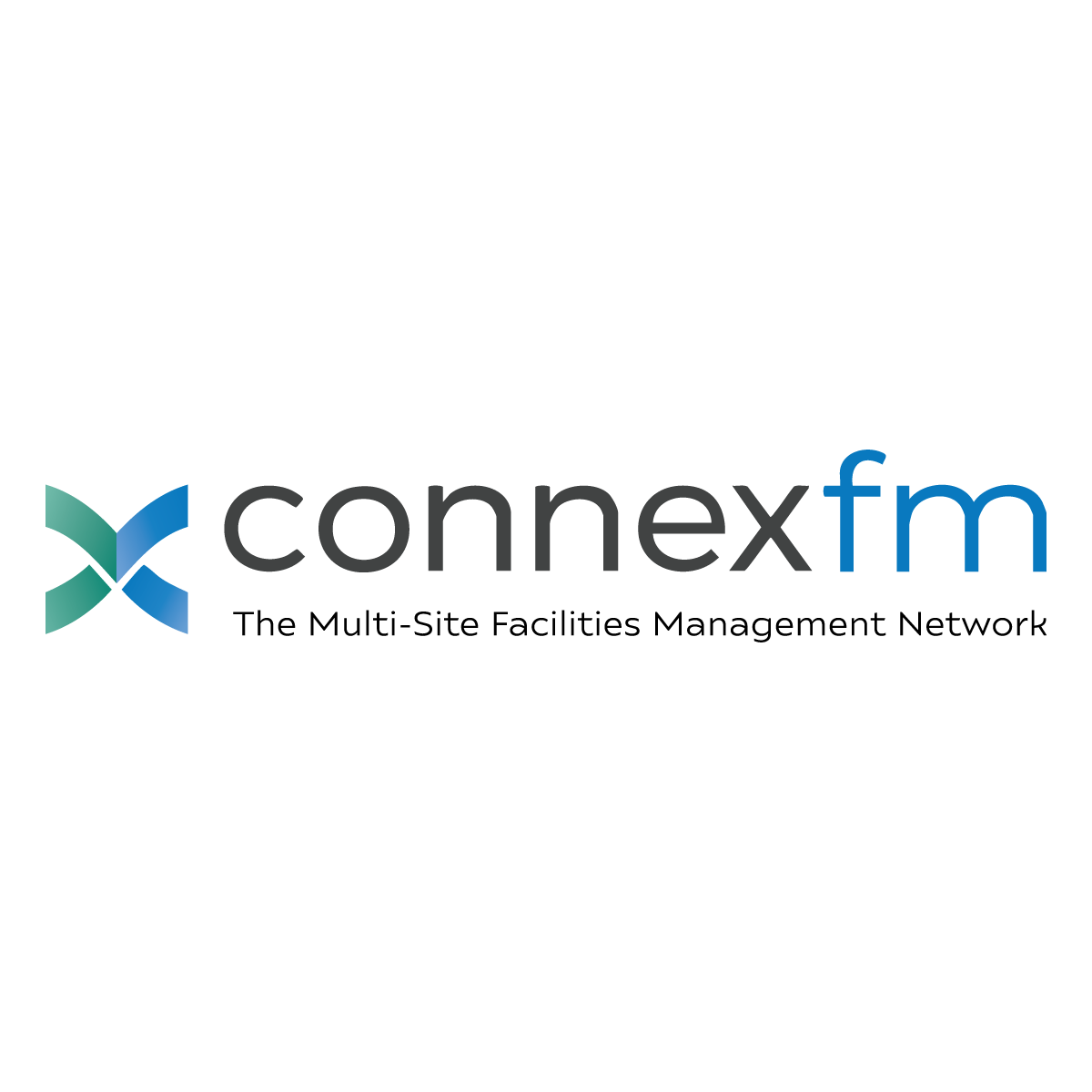 The logo for connexfm is a multi-site facilities management network.