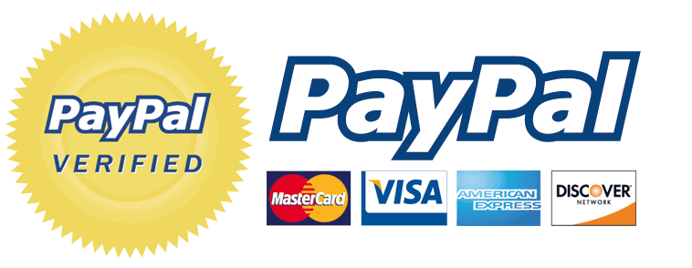 PayPal & All Major Credit Cards Accepted