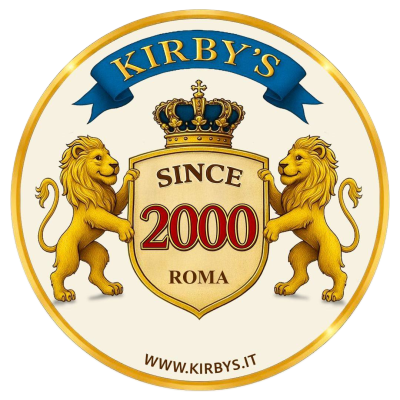 Un logo circolare con bordo dorato raffigurante due leoni che fiancheggiano uno scudo con le scritte 