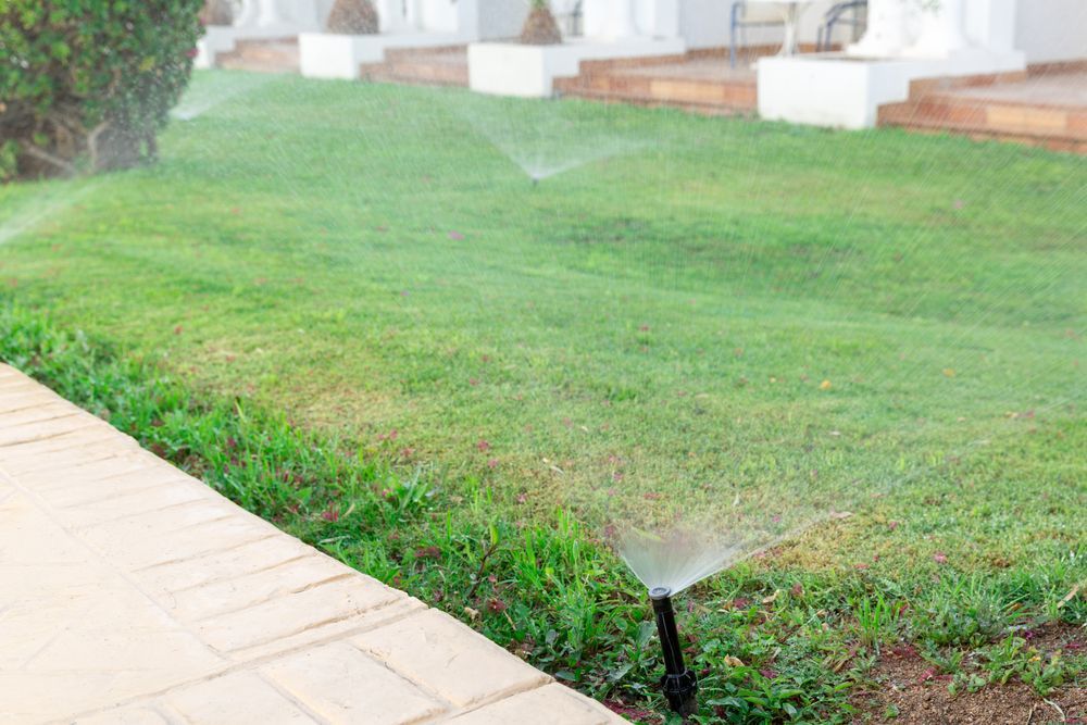 Lawn being watered before 9AM