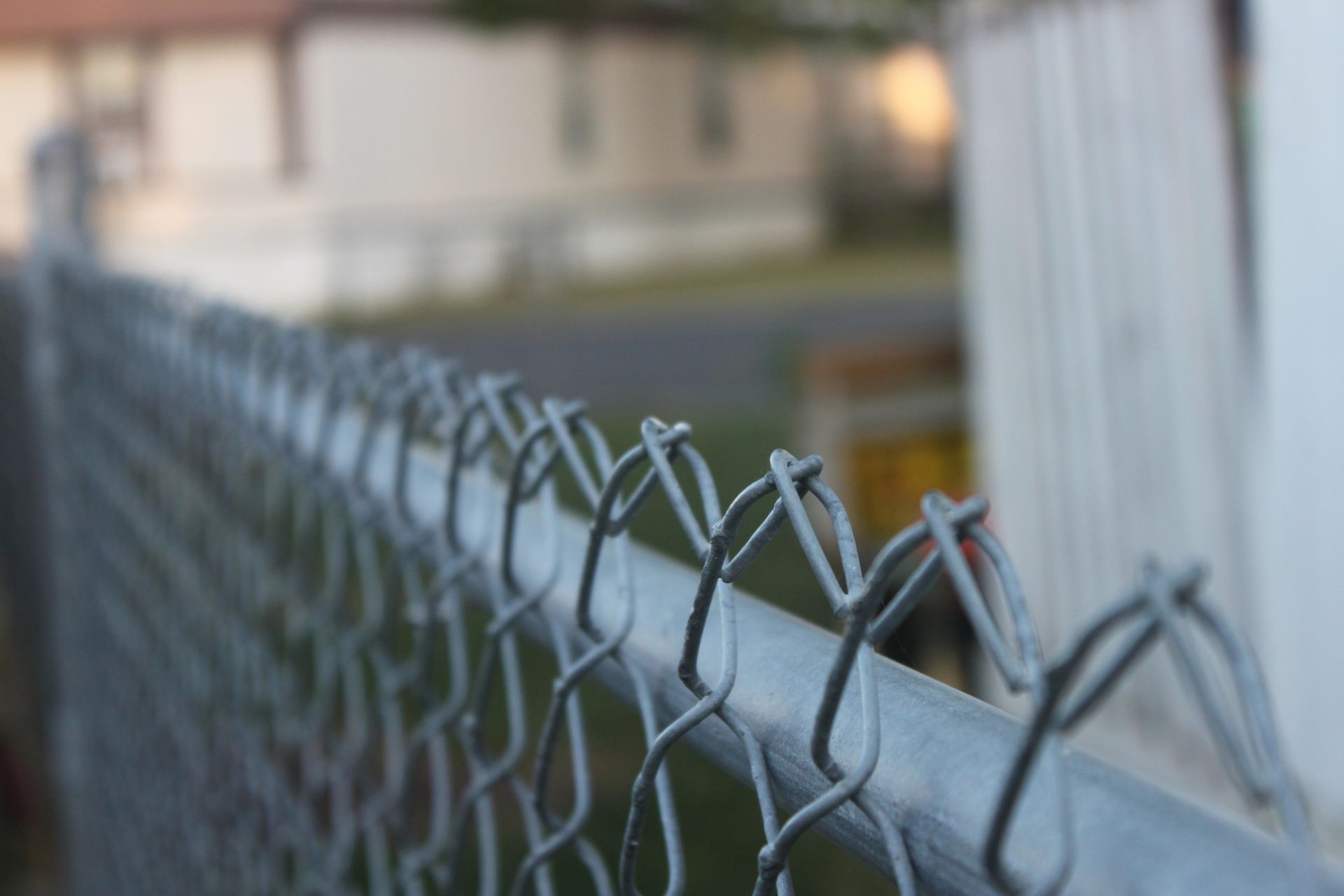 chain link fence around a house