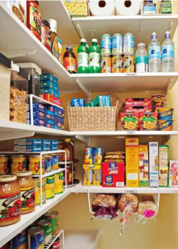 A pantry filled with lots of food and drinks