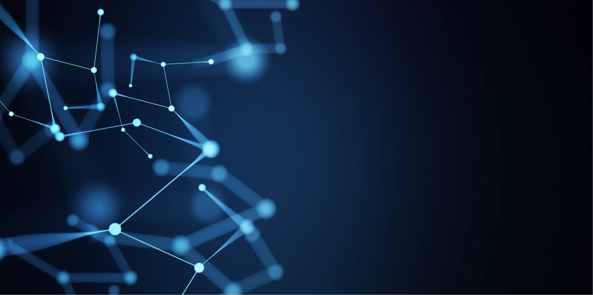 A blue background with a lot of dots and lines on it