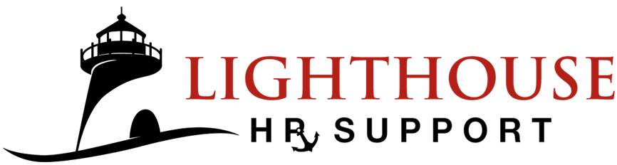 Lighthouse HR Support logo: Lighthouse graphic next to the text 