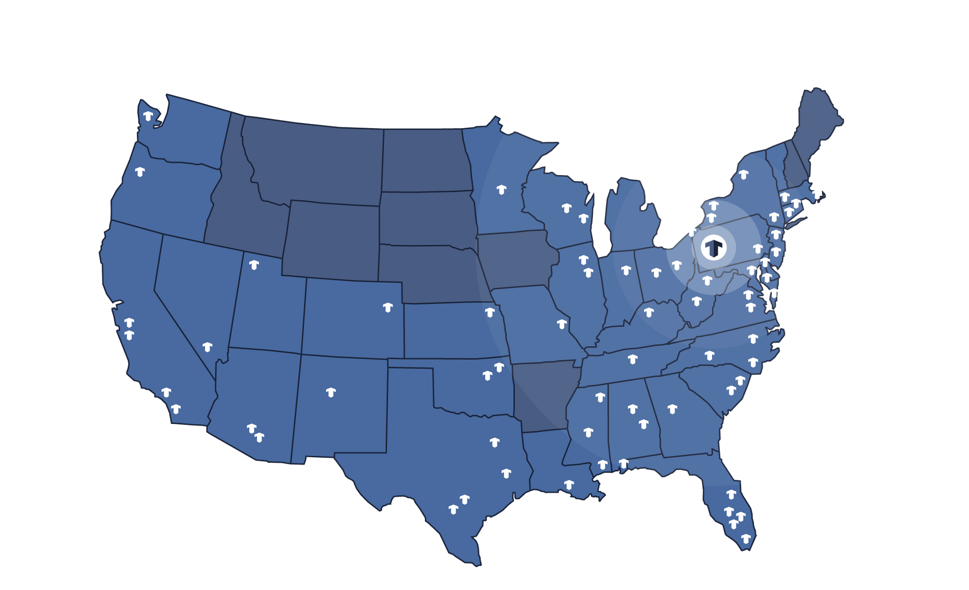 map of projects across the country