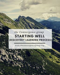 Green mountain landscape with the text