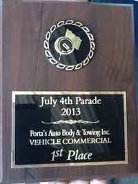 1st Place Parade Plaque