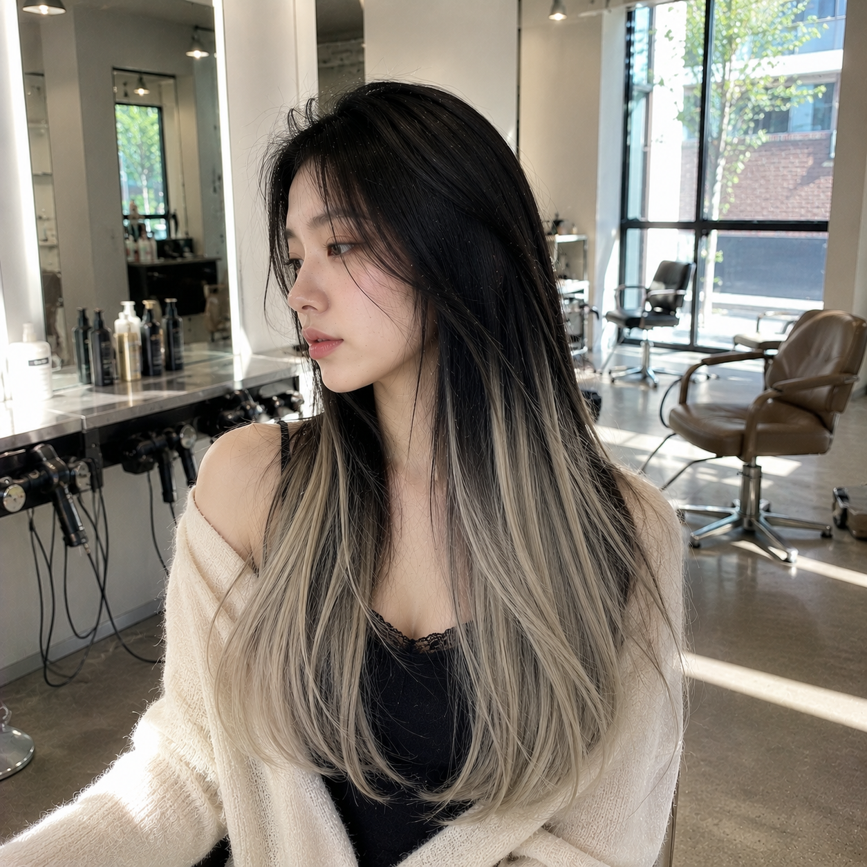 Money piece balayage Sarah SF Bymond Busan