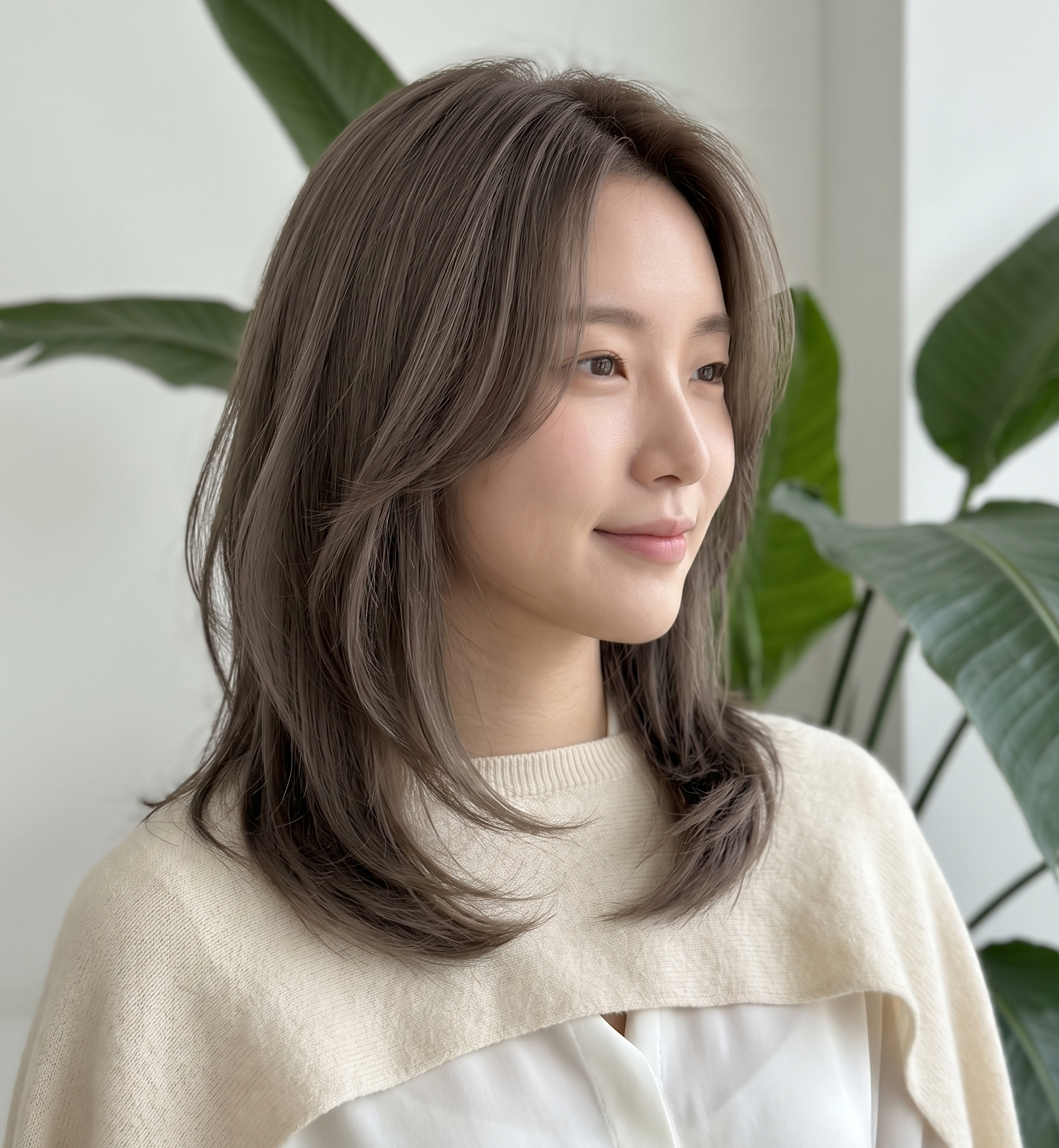 Women's Korean perm at Bymond Gwangalli Busan — design perm and hippie perm specialists