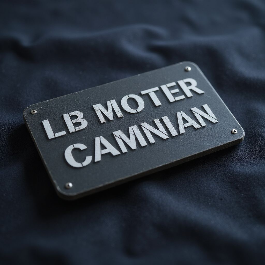 Gray metal sign with the text 