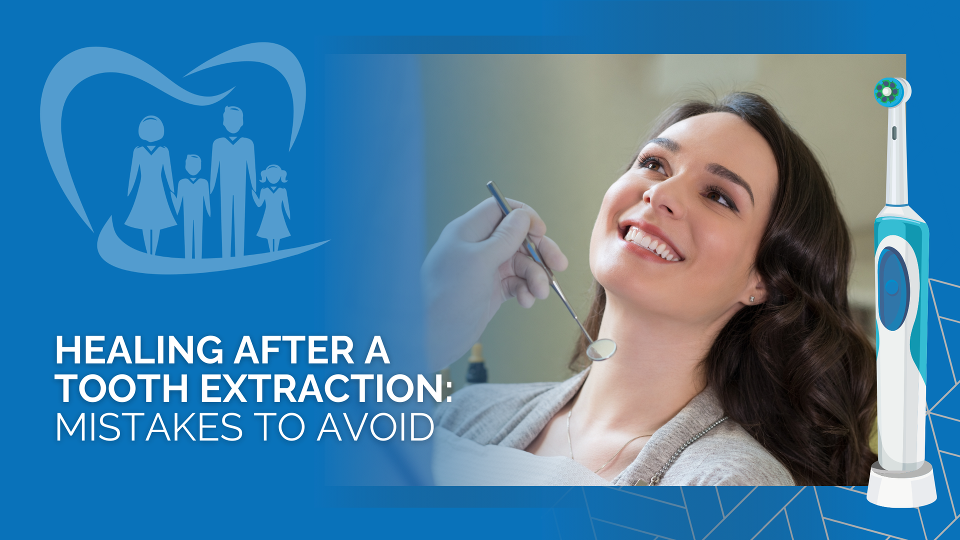 A woman is smiling while having her teeth examined by a dentist.