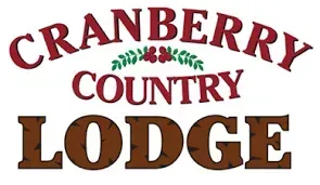 A logo for cranberry country lodge on a white background