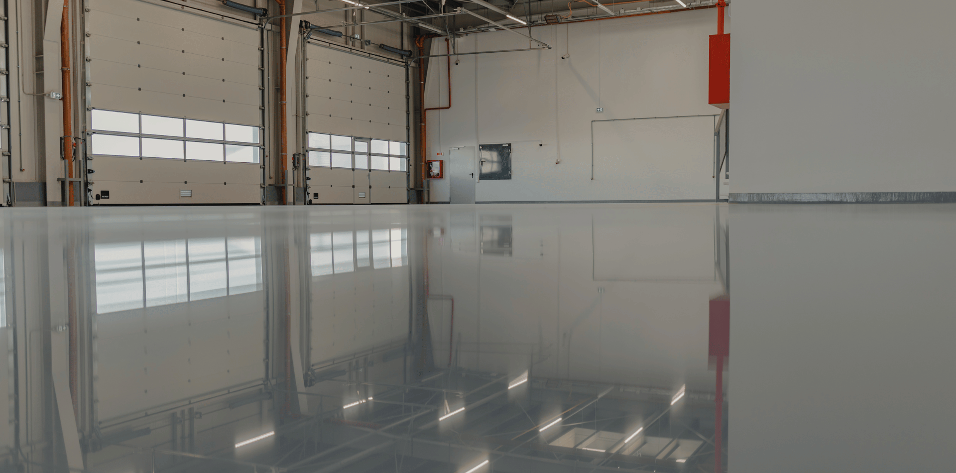 Commercial epoxy floor in an office