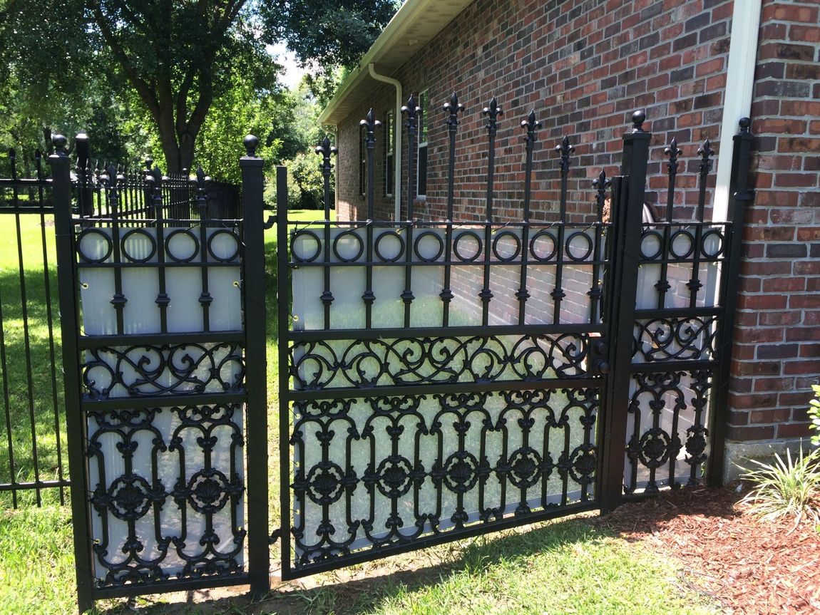 Gate Panels — Black Gate Panels With Pointed Edges in Chalmatte, LA