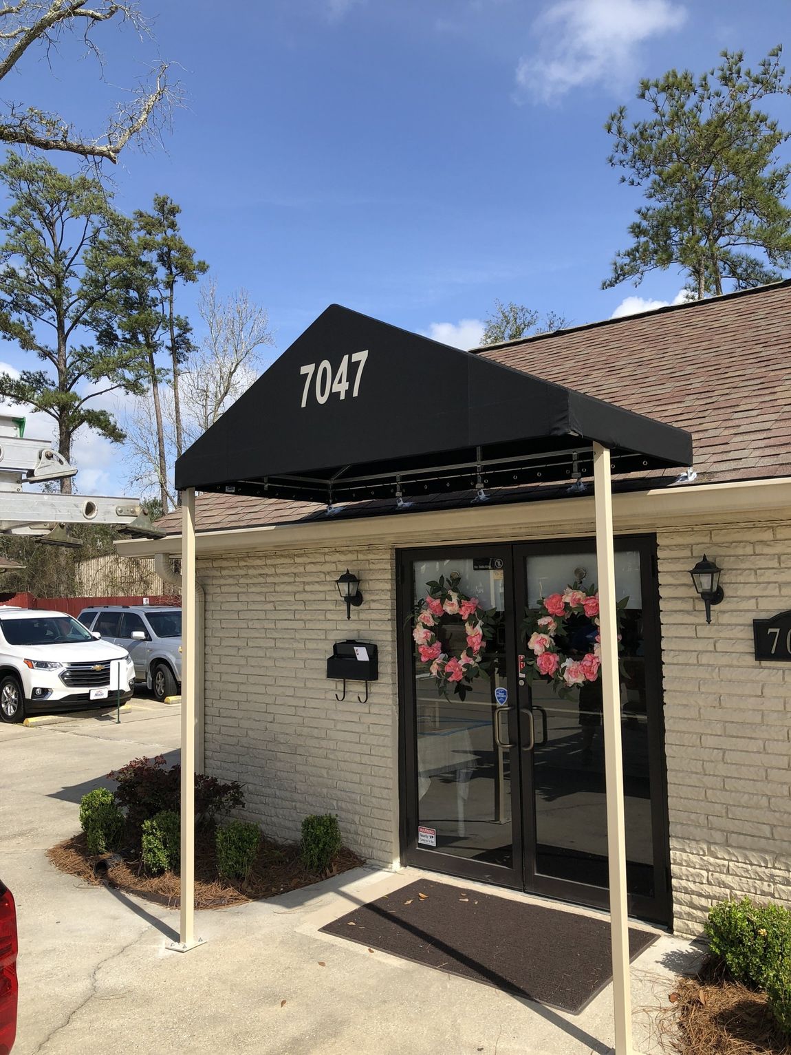 Canopy — Black Canopy With Signage in Chalmette, LA