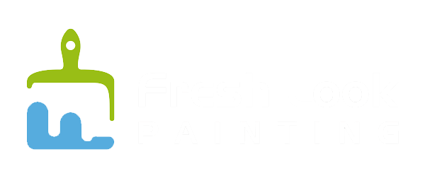 Logo of a paint brush with blue paint dripping off the brush, with white text to the right.