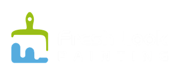 Logo of a paint brush with blue paint dripping off the brush, with white text to the right.
