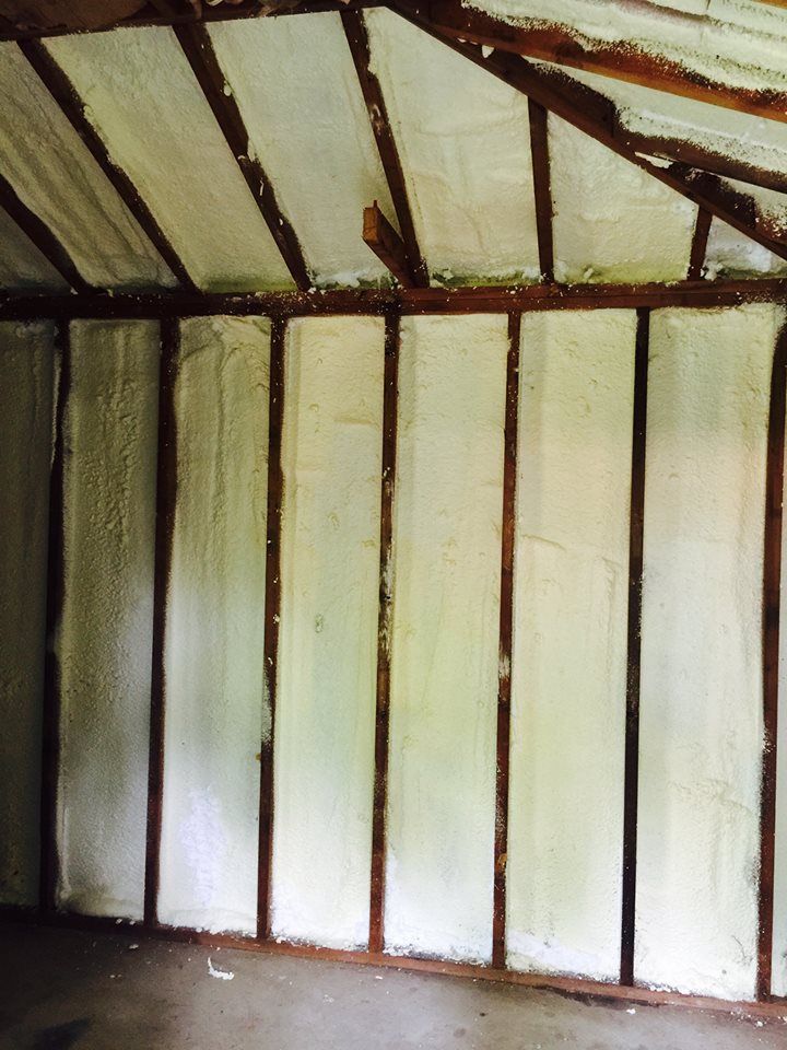 A room with a lot of foam on the walls.