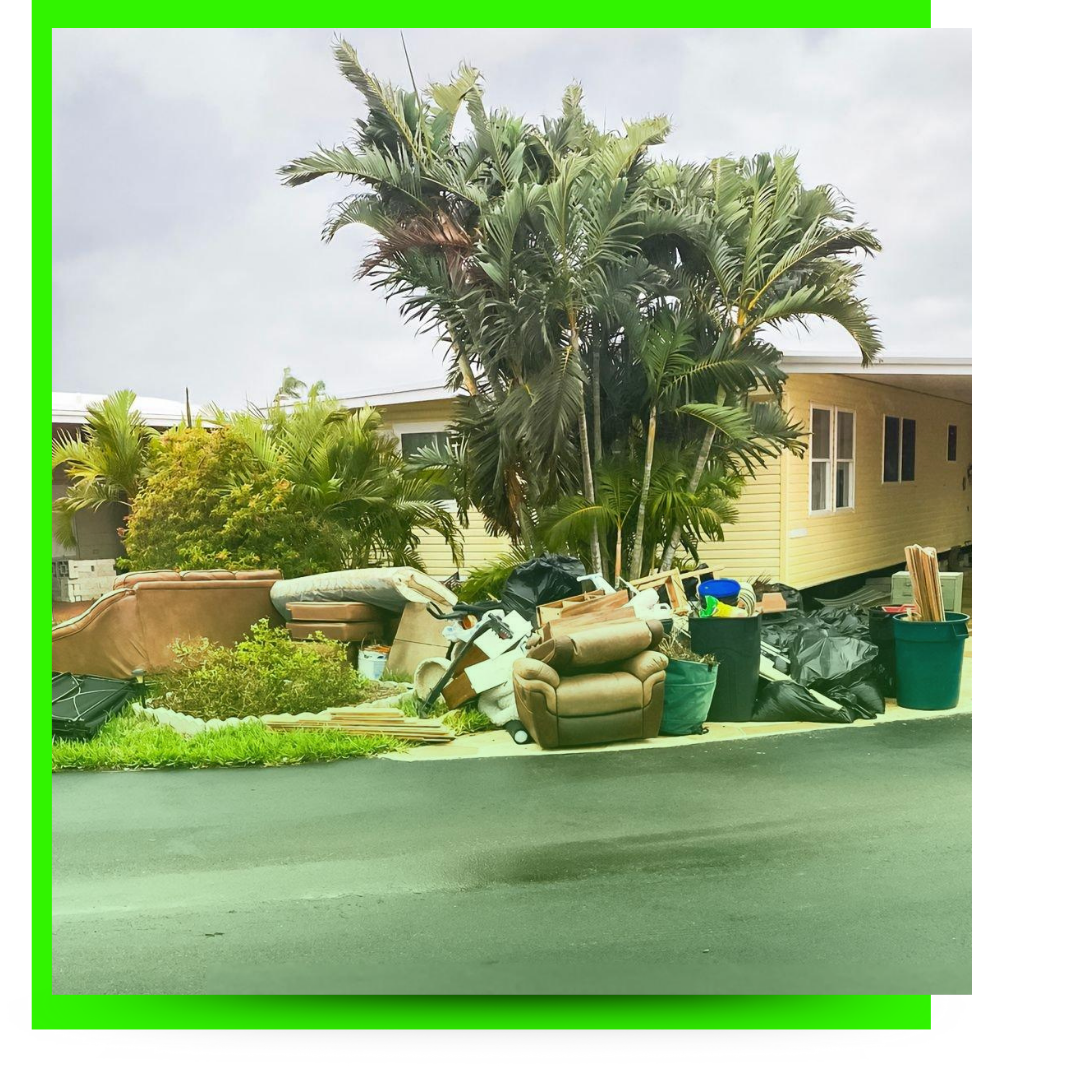 Garbage outside the house