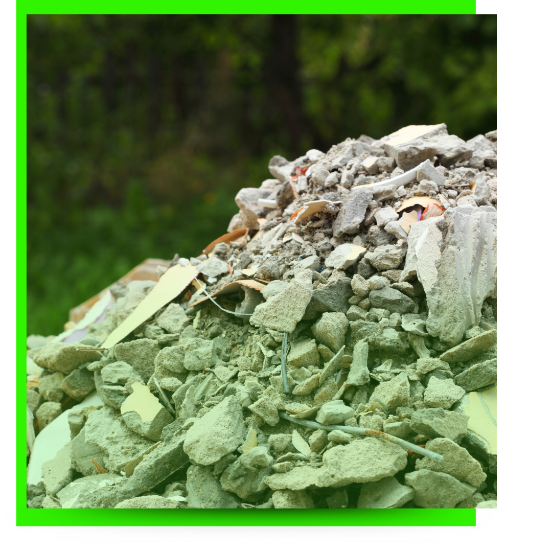 A pile of concrete
