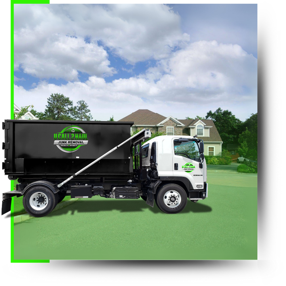 U Call 2 Haul Dumpster truck