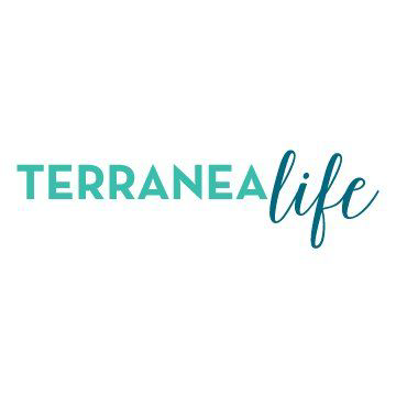 The terranealife logo is a blue and green logo on a white background.