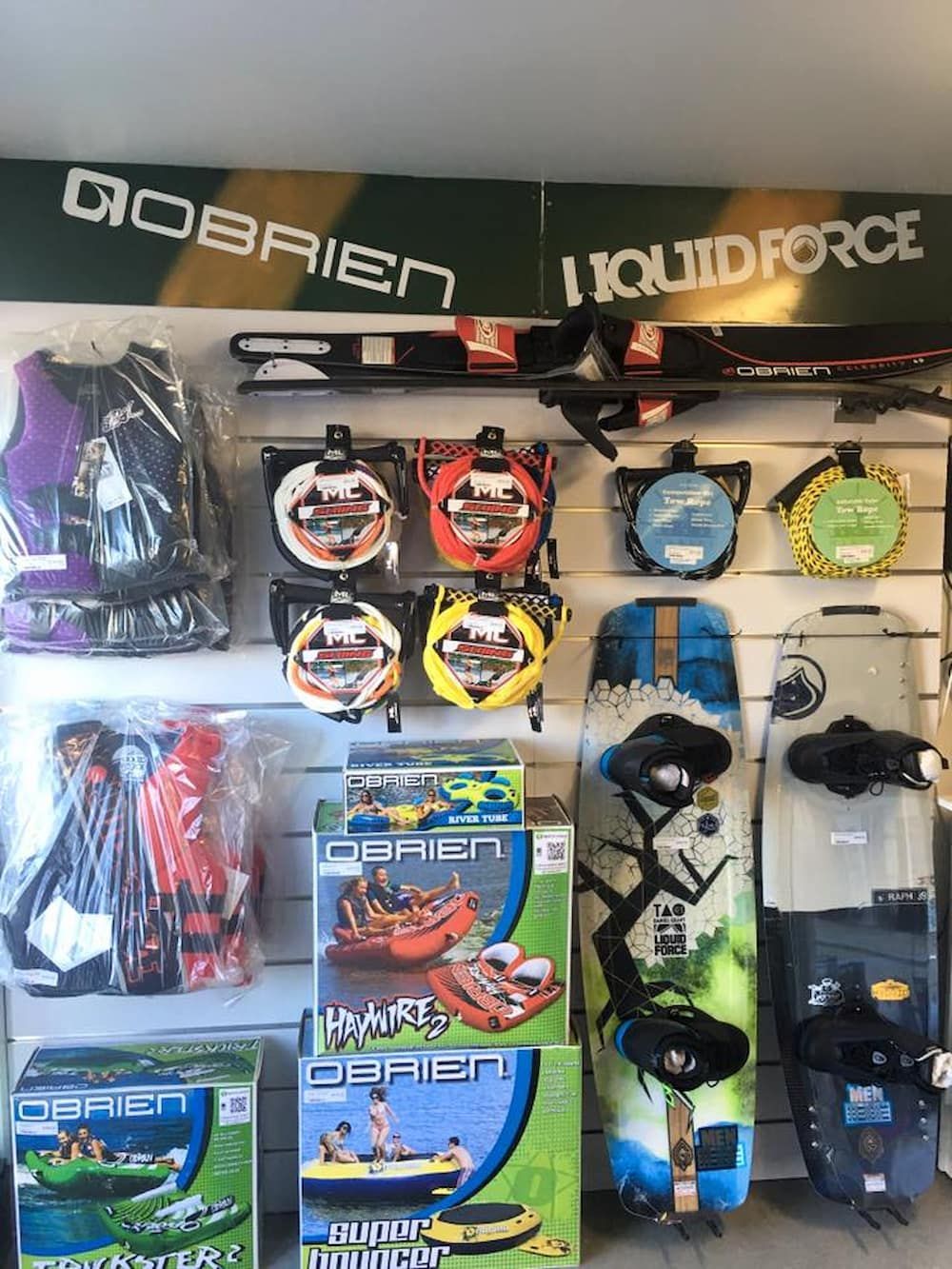 A Display Of Water Sports Equipment In A Store — Posties Caravans Boats Small Engines Inverell In Glen Innes, NSW